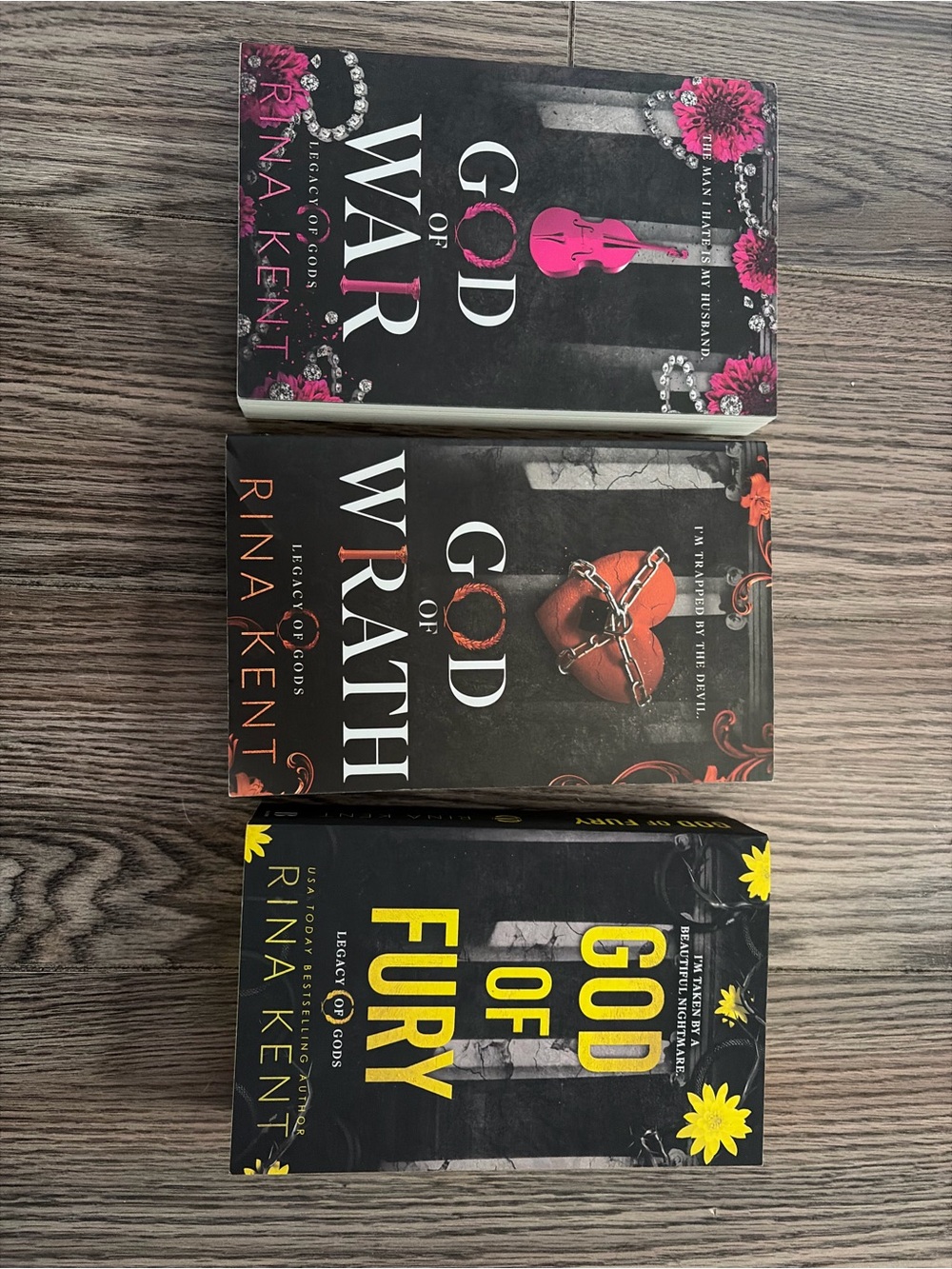 God of legacy  Riba Kent Book Set - Black with Yellow & Pink Accents